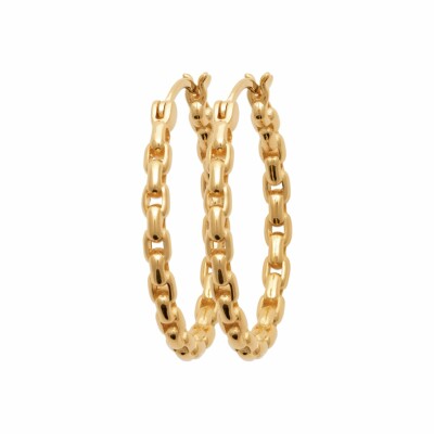 Boucles d'oreilles créoles en plaqué or