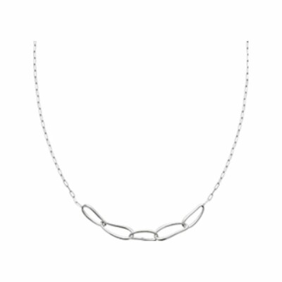 Collier en argent rhodié, taille 45
