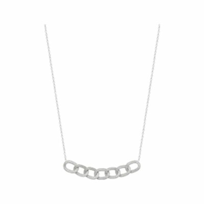 Collier en argent rhodié, taille 45