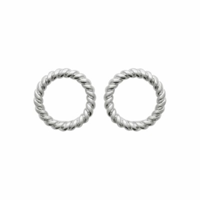 Boucles d'oreilles en argent rhodié