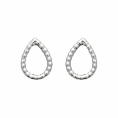Boucles d'oreilles en argent rhodié