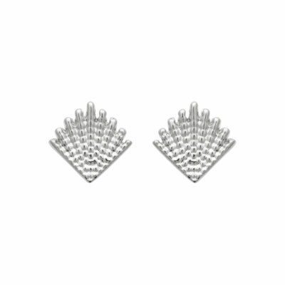 Boucles d'oreilles en argent rhodié