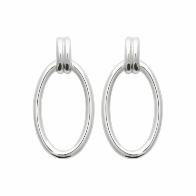 Boucles d'oreilles en argent rhodié