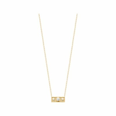 Collier en plaqué or et oxydes de zirconium, taille 45