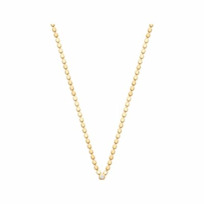 Collier en plaqué or et oxydes de zirconium, taille 45