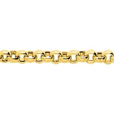 Chaîne jaseron en or jaune, 18cm