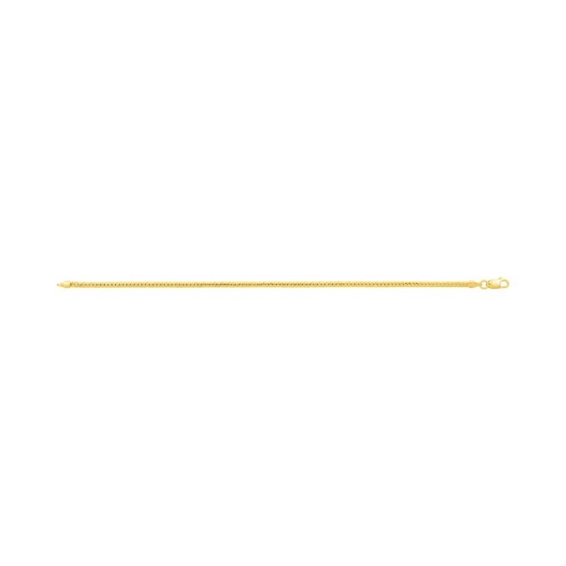 Chaîne anglaise droite en or jaune, 42cm