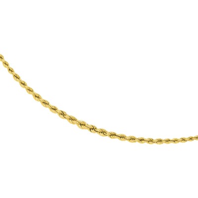 Chaîne maille corde en or jaune