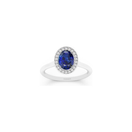 Bague 1897 en or blanc, saphir et diamants