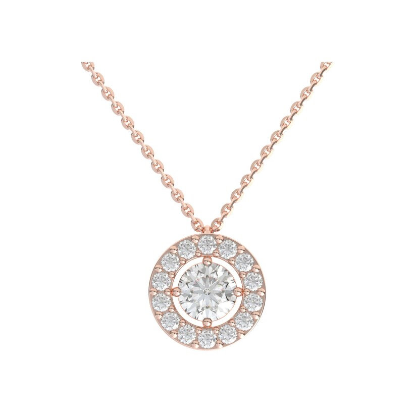 Pendentif Frojo en or rose et diamants