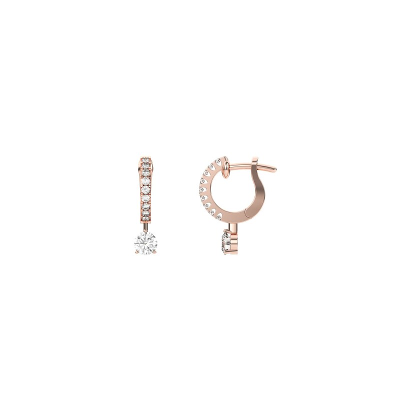 Boucles d'oreilles Infini en or rose et diamants