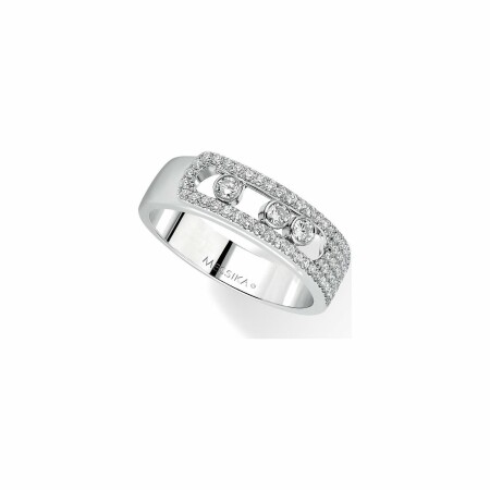 Messika Move Noa ring, white gold, diamond paved