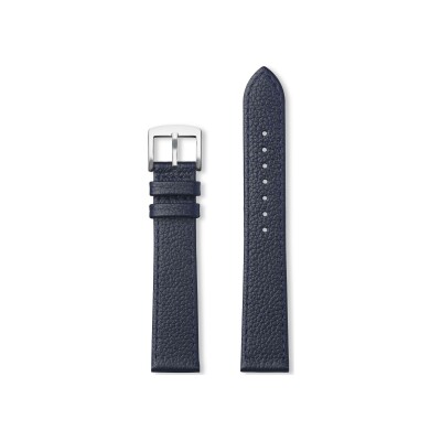 Bracelet montre Rochet Lewis en cuir grain mat marine - 18mm