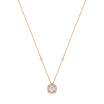 Collier Héritage en or rose, diamant taille coussin et diamants