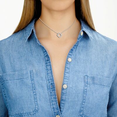 Pendentif dinh van Impression en or blanc et diamants