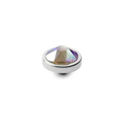 Top QUDO Canino en acier et pierre de couleur crystal aurora boreale