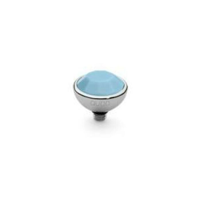 Top QUDO Bottone en acier et pierre de couleur turquoise opal