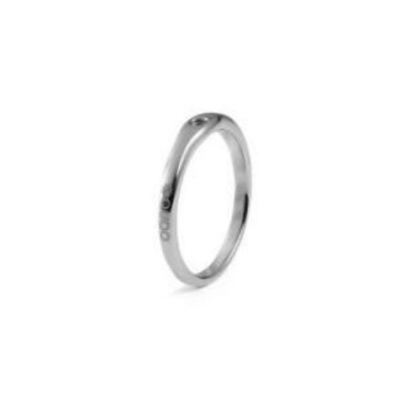 Bague QUDO Fine en acier, taille 48