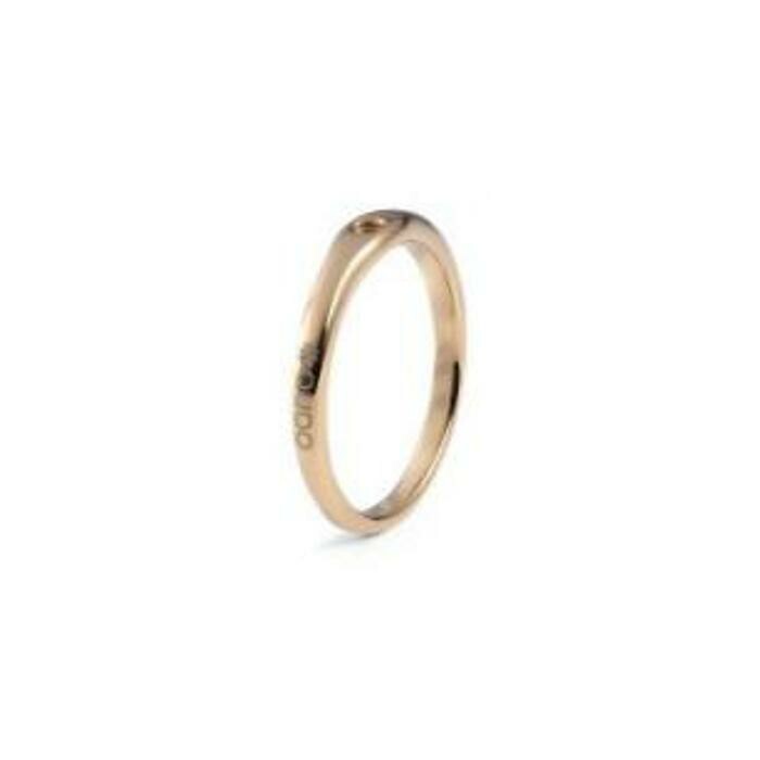 Bague QUDO Fine en métal doré, taille 48