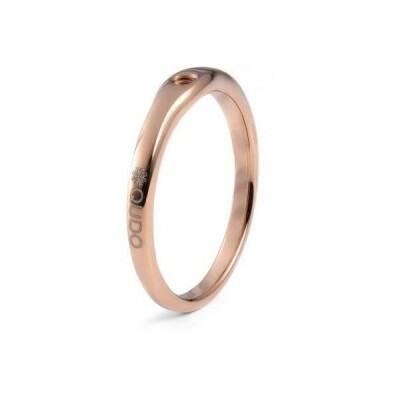 Bague QUDO Fine en métal doré rose, taille 50