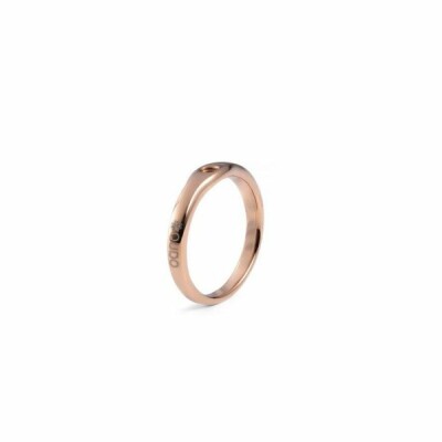 Bague QUDO Fine en métal doré rose, taille 56