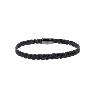 Bracelet Albanu Savane Karongwe en poil d'éléphant tressé, or jaune et acier PVD