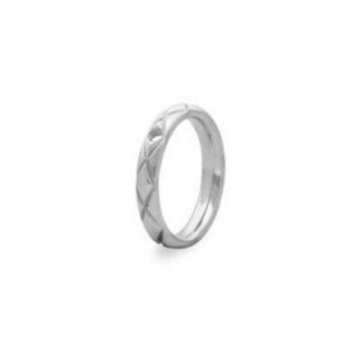 Bague QUDO Aversa en acier, taille 50