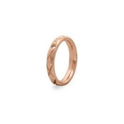 Bague QUDO Aversa en métal doré rose, taille 56