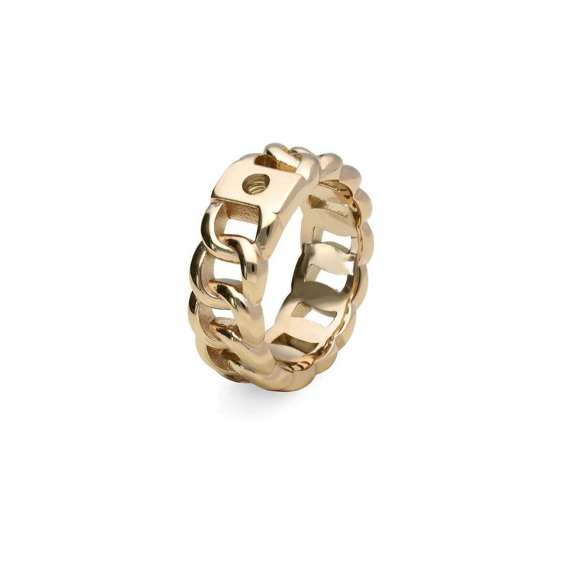 Bague QUDO Liberi en métal doré et pierre de couleur gold, taille 50