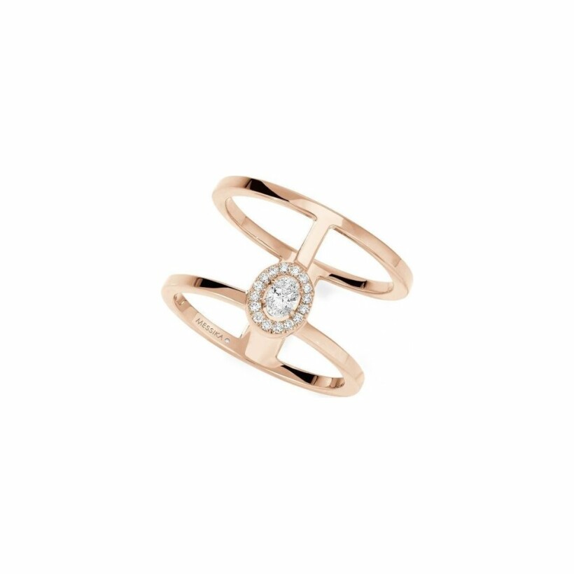 Bague Messika Glam’Azone 2 Rangs en or rose et diamants