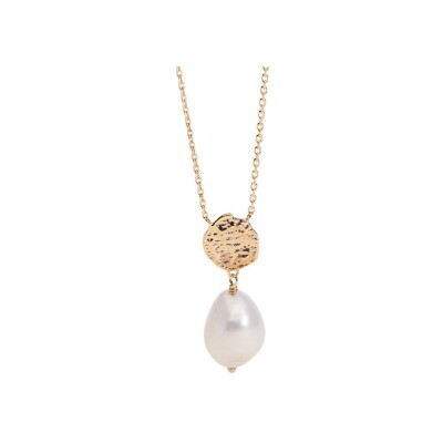 Collier en plaqué or et perle de culture