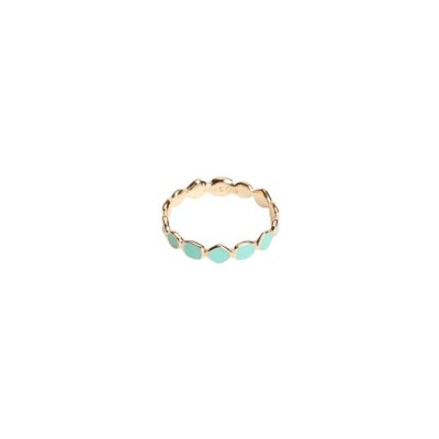 Bague en plaqué or et laque