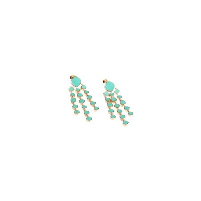 Boucles d'oreilles en plaqué or et laque