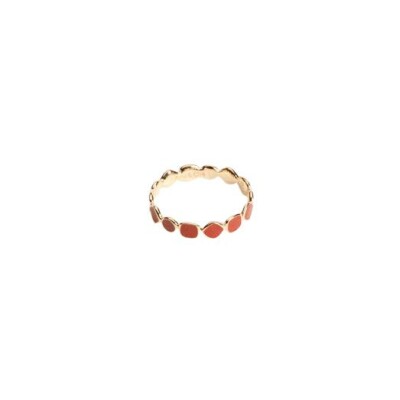 Bague en plaqué or et laque