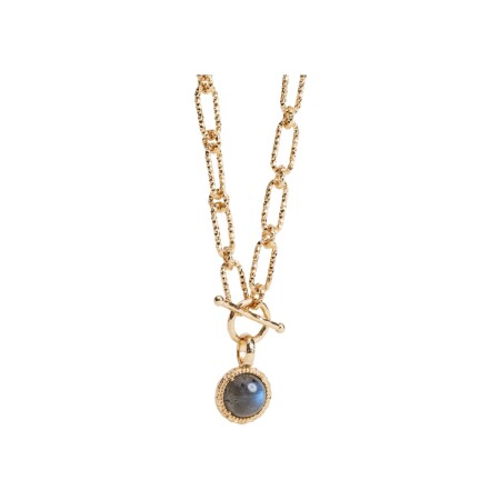 Collier Ana & Cha Phoebe en plaqué or et labradorite