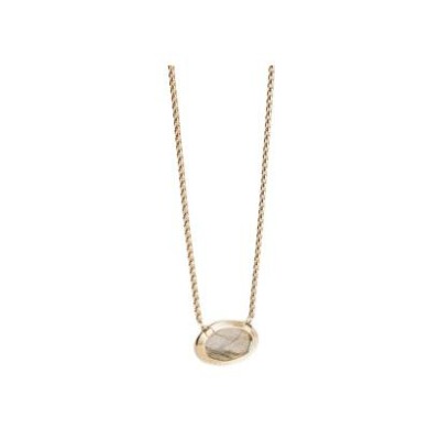 Collier en plaqué or et labradorite