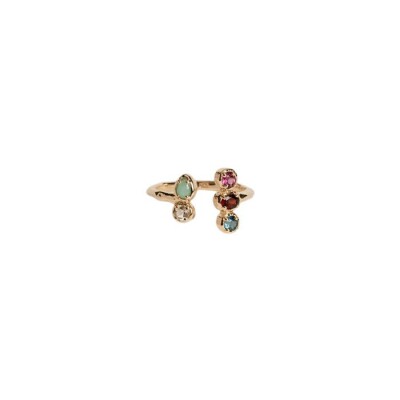 Bague en plaqué or et pierre véritabe