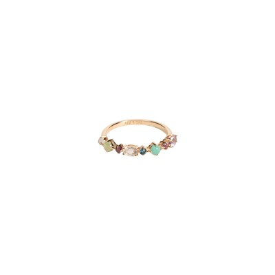 Bague en plaqué or et pierre véritabe