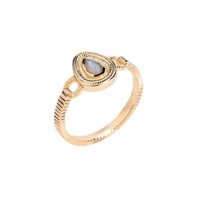 Bague Lorena Ana & Cha en plaqué or et labradorite