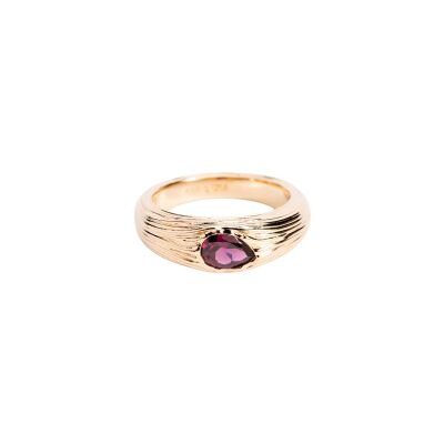 Bague Ana & Cha Olga en plaqué or et rhodolite