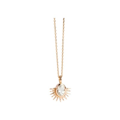 Collier Ana & Cha Solana en plaqué or et améthyste verte