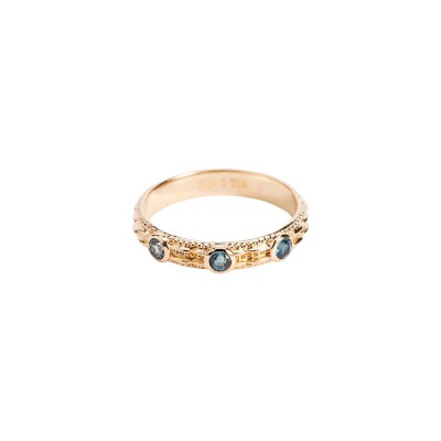 Bague Ana & Cha Astra en plaqué or et topaze Bleu London