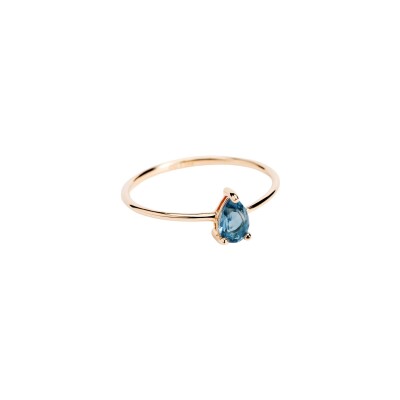 Bague Ana & Cha Selma en plaqué or et topaze Bleu London