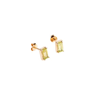 Boucles d'oreilles Ana & Cha Sienna en plaqué or et péridot