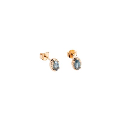 Boucles d'oreilles Ana & Cha Sienna en plaqué or et topaze Bleu London