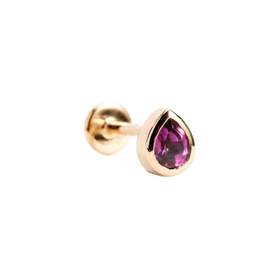 Piercing Ana & Cha Dahlia en plaqué or et rhodolite