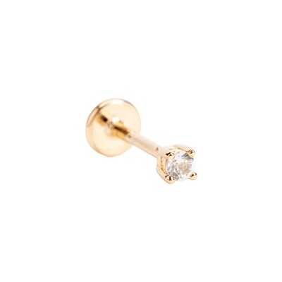 Piercing Ana & Cha Dahlia en plaqué or et topaze blanche