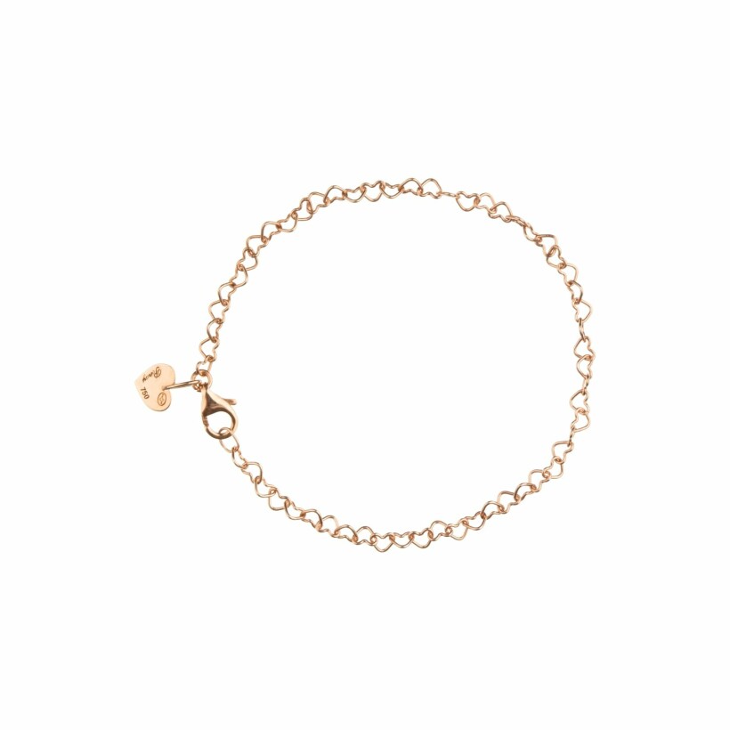 Bracelet Poiray Coeur en or rose