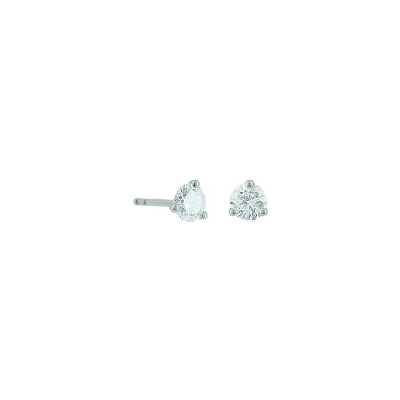 Boucles d'oreilles Ph. Tisseront en or blanc et diamants