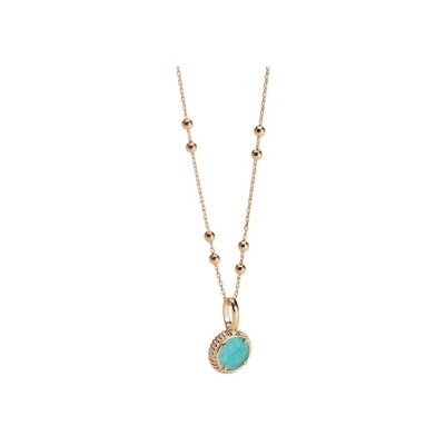 Pendentif en plaqué or et amazonite